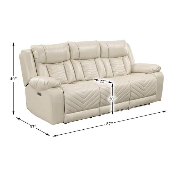きゃろらいん様　BIMAKES SHASTA 1P SOFA 美品 Lazzara Durant 87 in. W Pillow Top Arm Faux Leather Rectangle