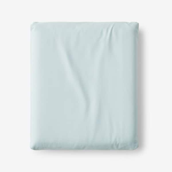 Company Cotton Pale Blue Cotton Percale Twin Fitted Sheet