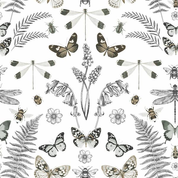 RoomMates Hidden Treasures White Peel and Stick Wallpaper