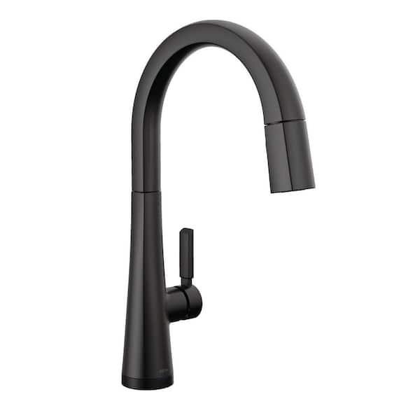 Delta Monrovia Touch/Touchless Matte Black 16.63 in. H Pull Down Sprayer Kitchen Faucet with 360° Spout Swivel
