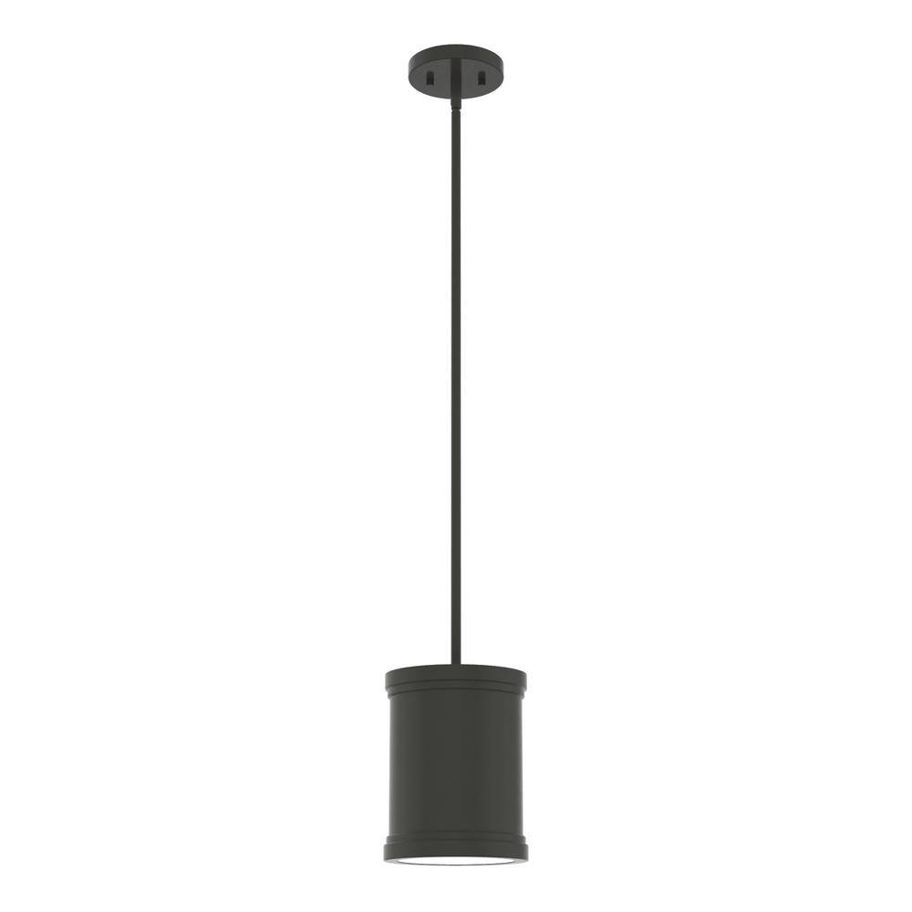 Noble Bronze 7" Glass LED Drum Pendant Light