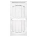 36 in. x 80 in. Arcada White Surface Mount Outswing Steel Security Door with Expanded Metal Screen