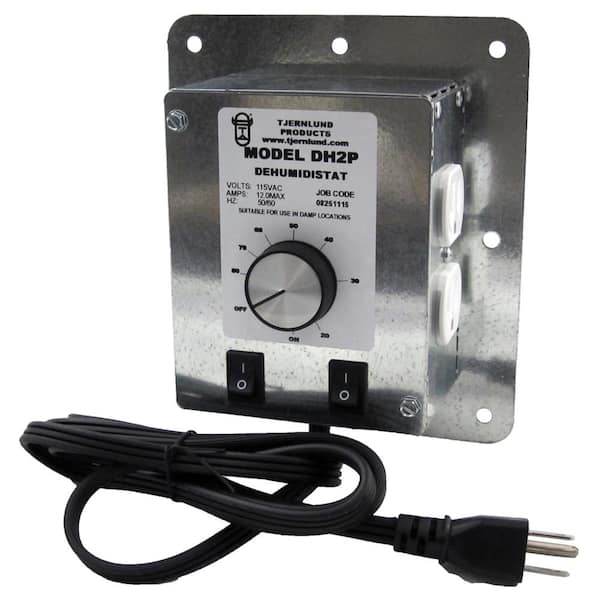 Tjernlund UnderAire Adjustable Duct Dehumidistat with Power Cord