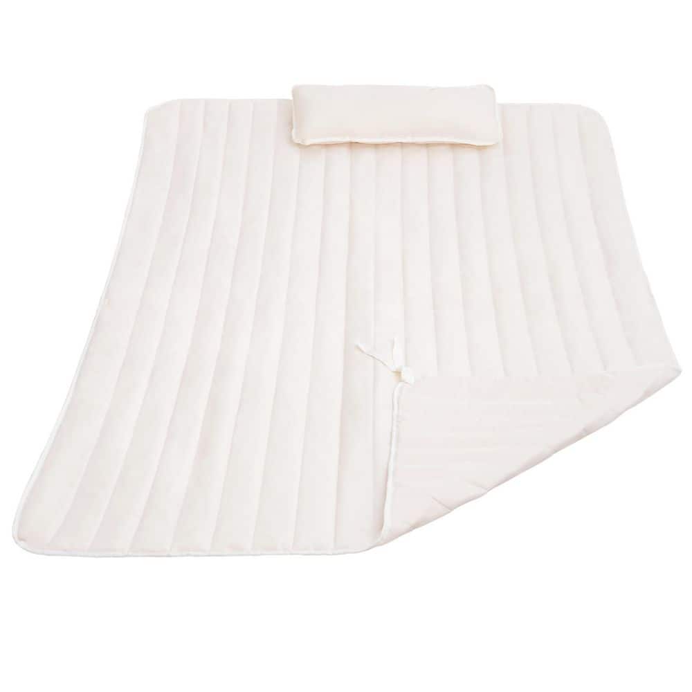 78 in. x 55 in. 2 Person Hammock Pad With Pillow, Double Polyester Quilted Replacement Pad for Rope Hammock, Cream price history on PriceWatchPro