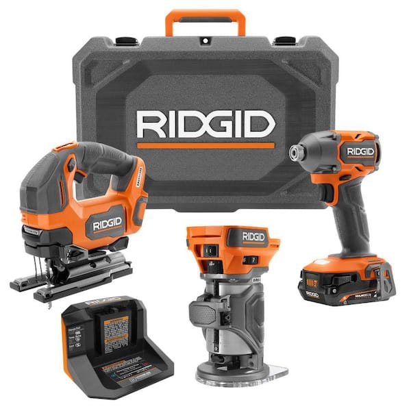 18V Brushless Cordless 4-Mode Impact Driver Kit with 18V Brushless 2-Tool Combo Kit with Jigsaw and Grinder (Tools Only)