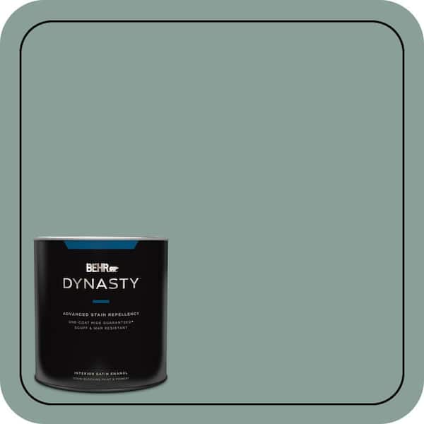 BEHR DYNASTY 1 qt. #480F-4 Mermaid Net Satin Enamel Interior Stain-Blocking Paint & Primer