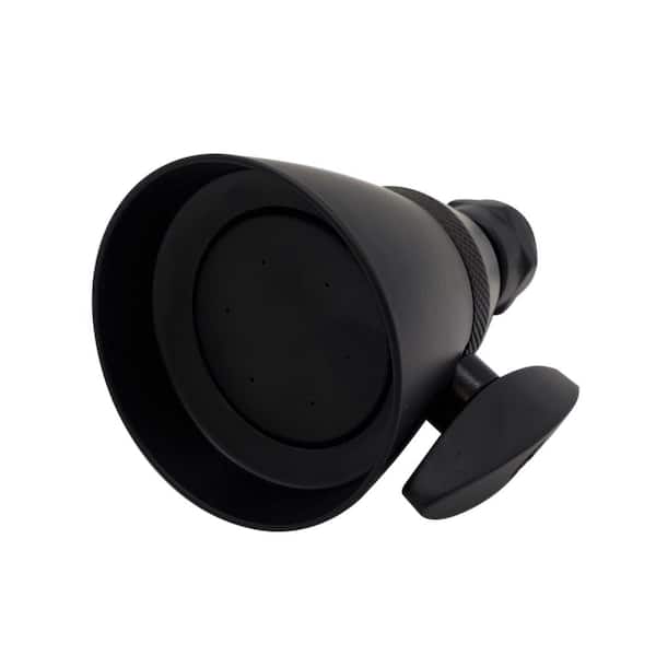 6-Spray 2.3 in. Single Tub Wall Mount Fixed Adjustable Shower Head in Matte Black