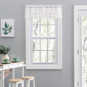 Stacey 13 in. L Polyester/Cotton Ruffled Filler Valance in Ice Cream