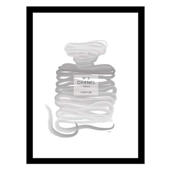 VENICE BEACH Collections Fashion Glam Perfume Bottle Ribbon Drawing by Fairchild Paris 1 Piece Framed Graphic Print 18 in. x 14 in.