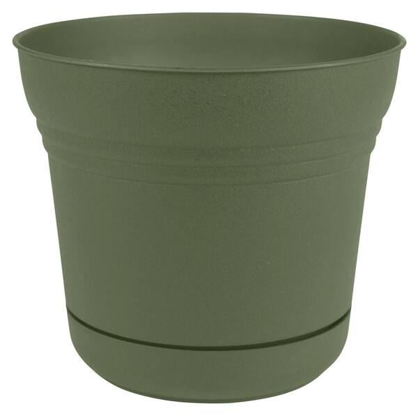Bloem Saturn 5 in. Living Green Plastic Planter with Saucer