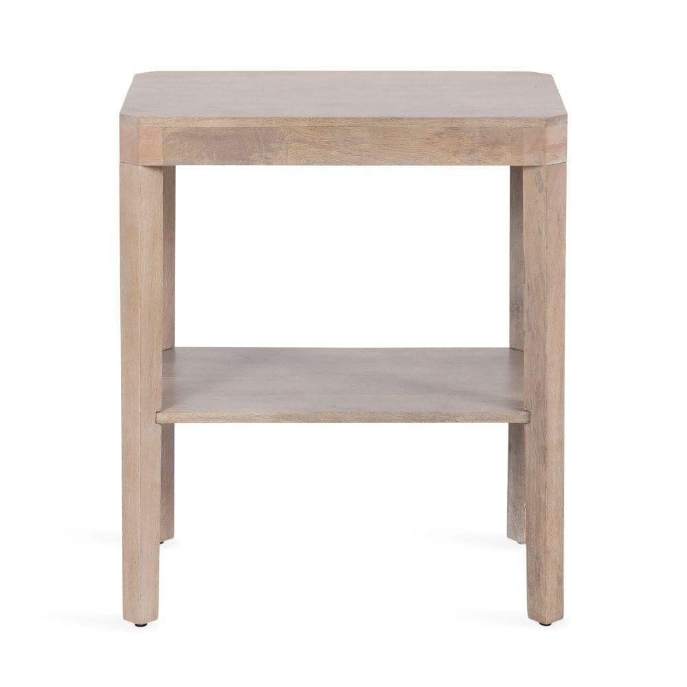Talcott 22 in. Natural Rectangle Solid Wood End Table - thumbnail 4