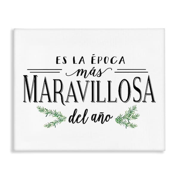 Stupell Industries Wonderful Christmas Translation by Lettered and Lined Wrapped Unframed Abstract Graphic Art Print 36 in. x 48 in.