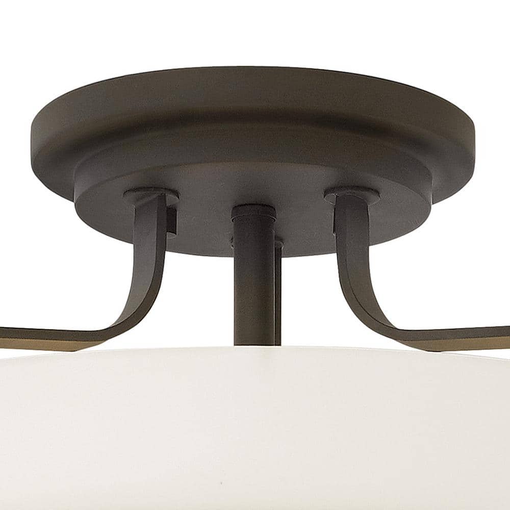 Harper Transitional 3-Light Globe Semi-Flush Mount in Oil Rubbed Bronze