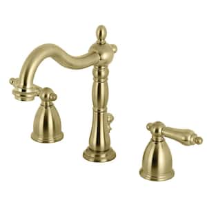 Heritage 8 in. Widespread 2-Handle Bathroom Faucet in Brushed Brass