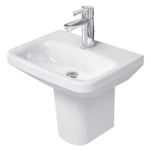 DuraStyle 17.75 in. Rectangular Bathroom Sink in White