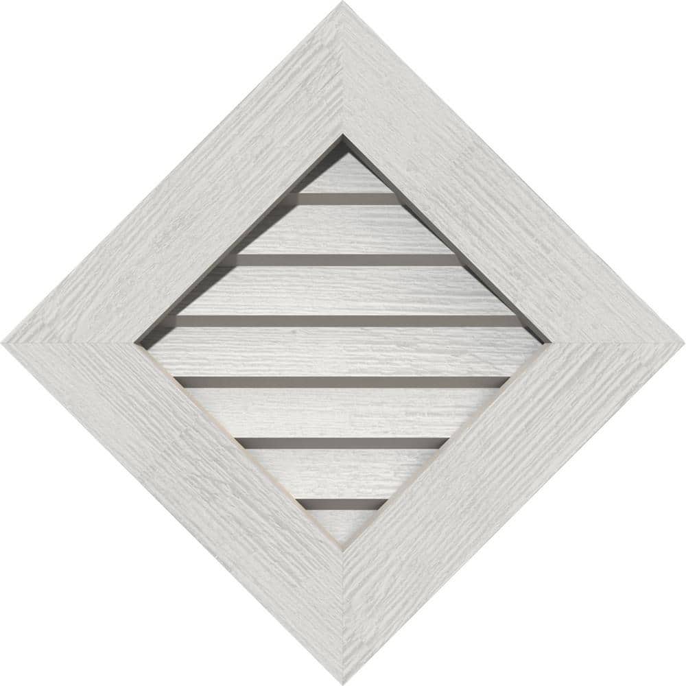 "28.375"" x 28.375"" Diamond Primed Rough Sawn Western Red Cedar Wood Paintable Gable Louver Vent Non-Functional" price history on PriceWatchPro