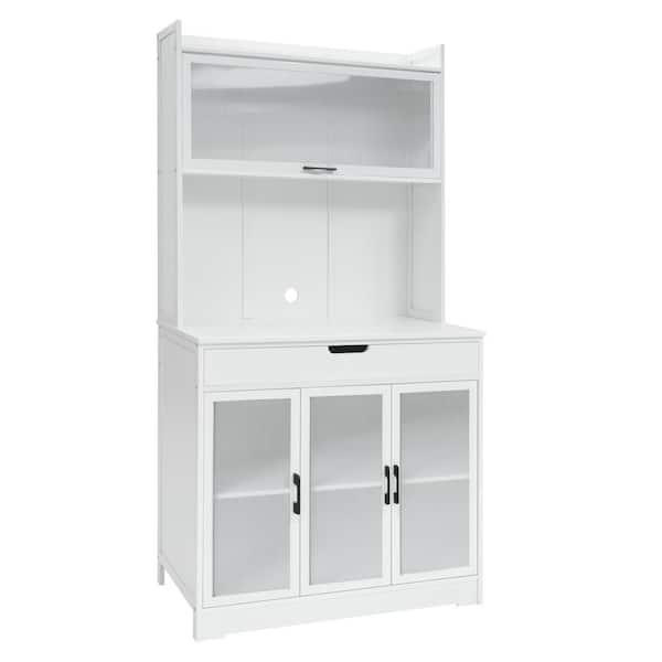 VEIKOUS White Kitchen Pantry Cabinet Storage with Adjustable