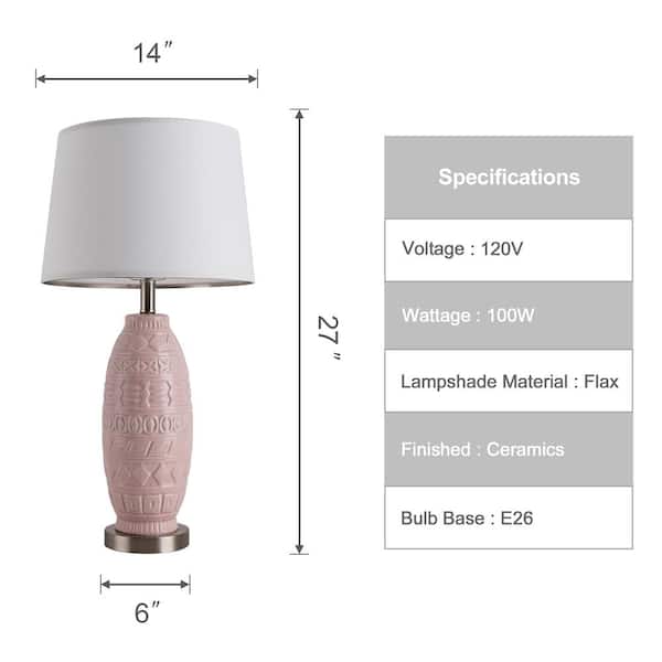Ceramic Table Lamp with Natural Wrap White (Light Bulbs Not Included) -  Threshold™