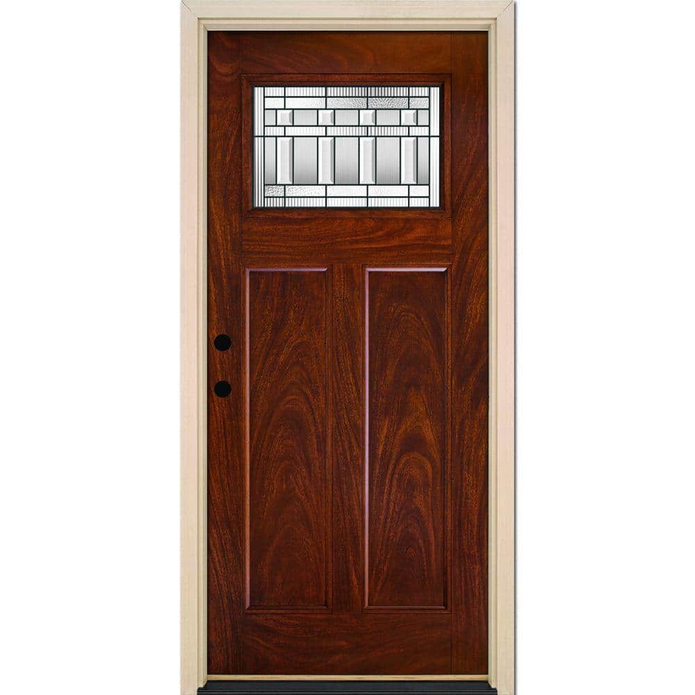 Doors Ffe Feather River Doors 37.5 in. x 81.625 in. Prescott Patina Craftsman 2 ...