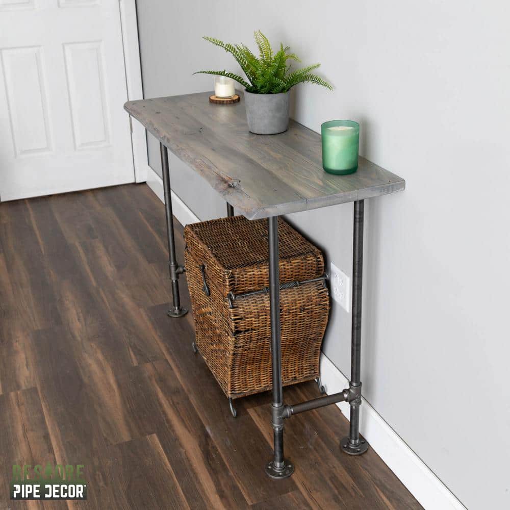 Riverstone Grey Reclaimed Wood 48" Console Tabletop