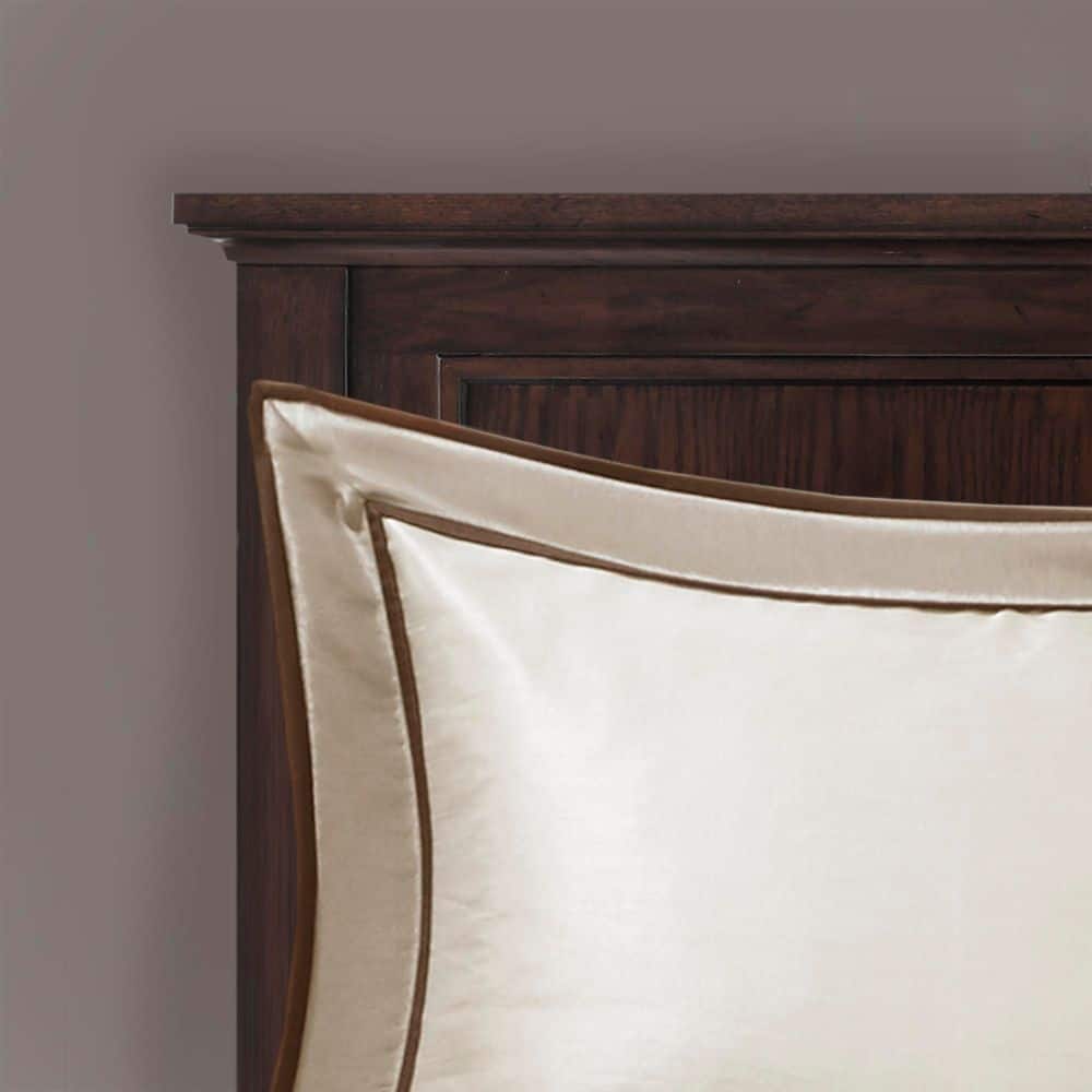 Taupe and Brown Queen Microfiber 7-Piece Comforter Set