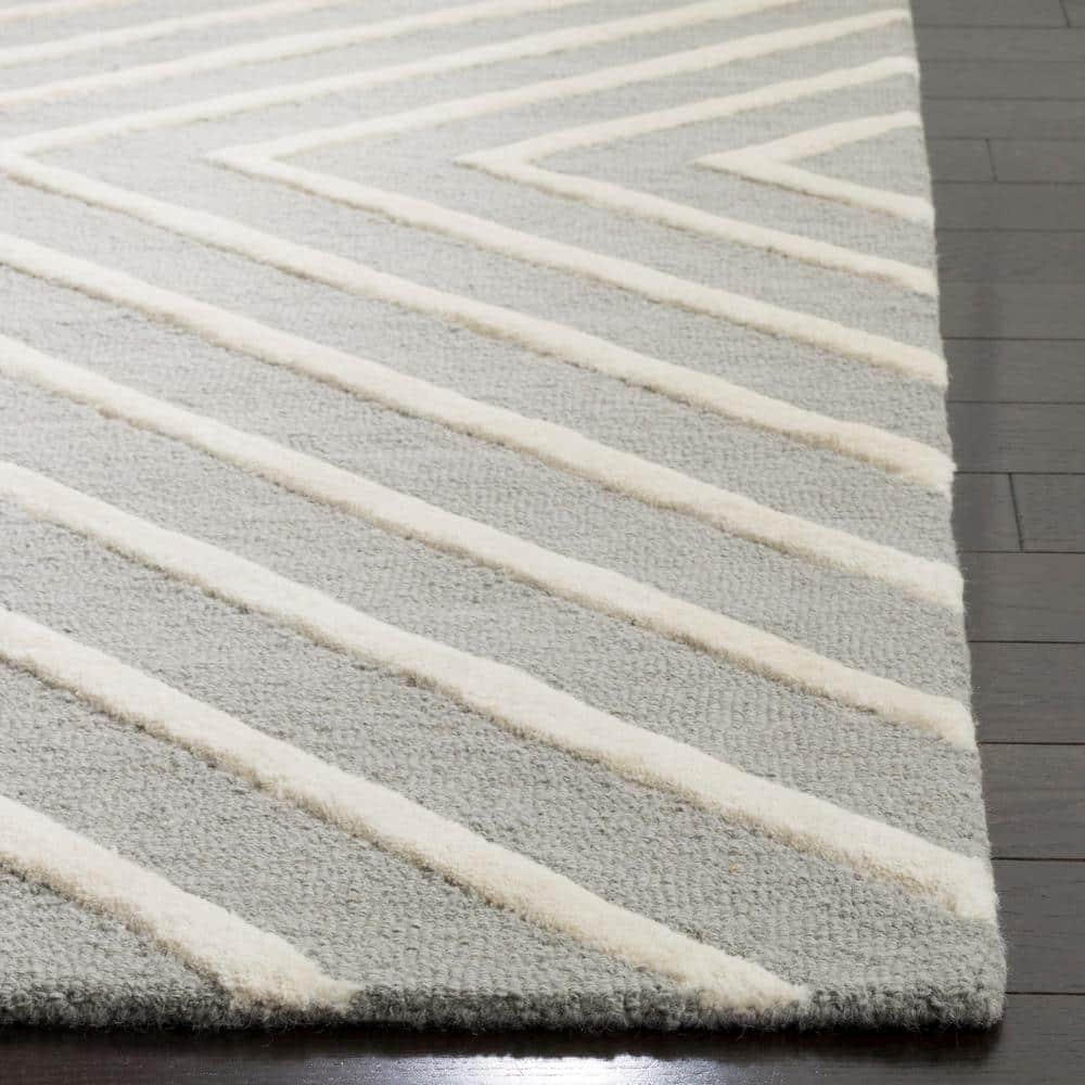 Ivory Tufted Wool Square Kids Rug, 8' x 10'