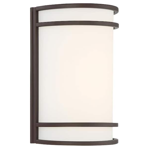 Access Lighting Lola 7.25 in. Bronze Sconce with Frosted Glass Shade