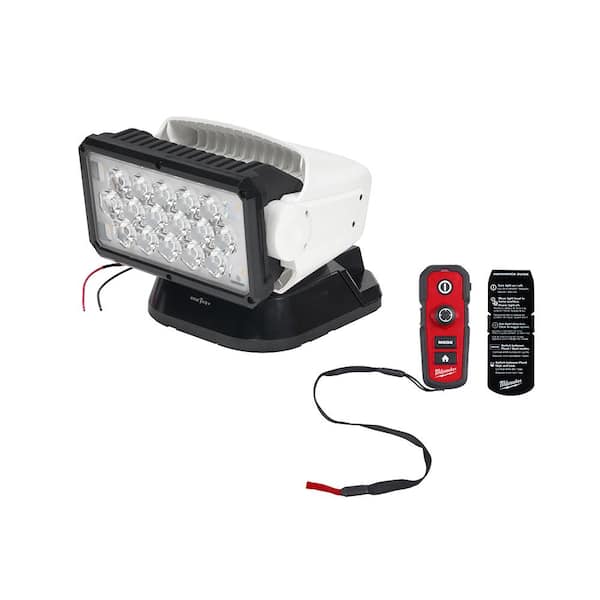 Milwaukee Utility Remote Control Search Light with Hardwire Base