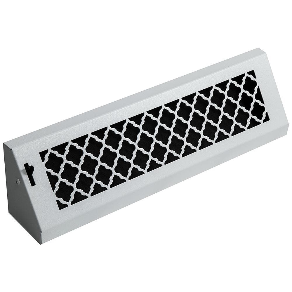 SteelCrest Tuscan, 18 in., White/Powder Coat, Steel Baseboard Vent with ...