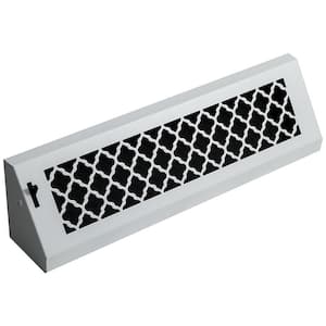 Tuscan, 18 in., White/Powder Coat, Steel Baseboard Vent with Damper