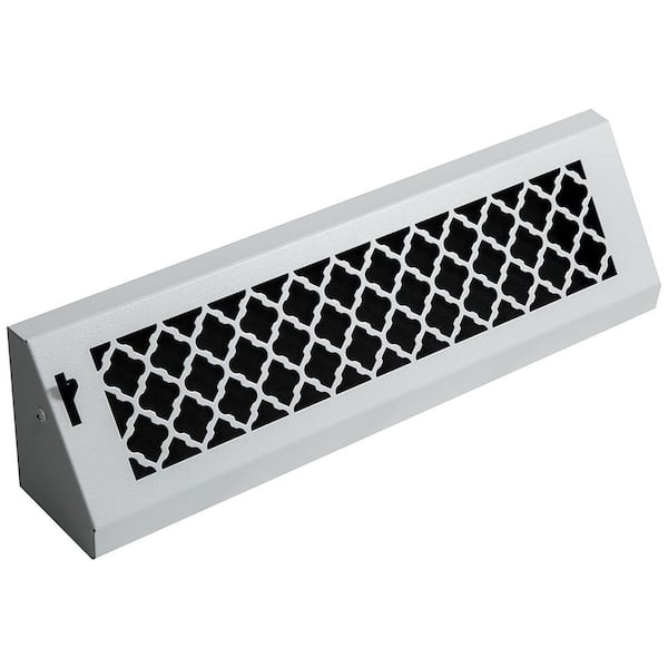 SteelCrest Tuscan, 18 in., White/Powder Coat, Steel Baseboard Vent with Damper