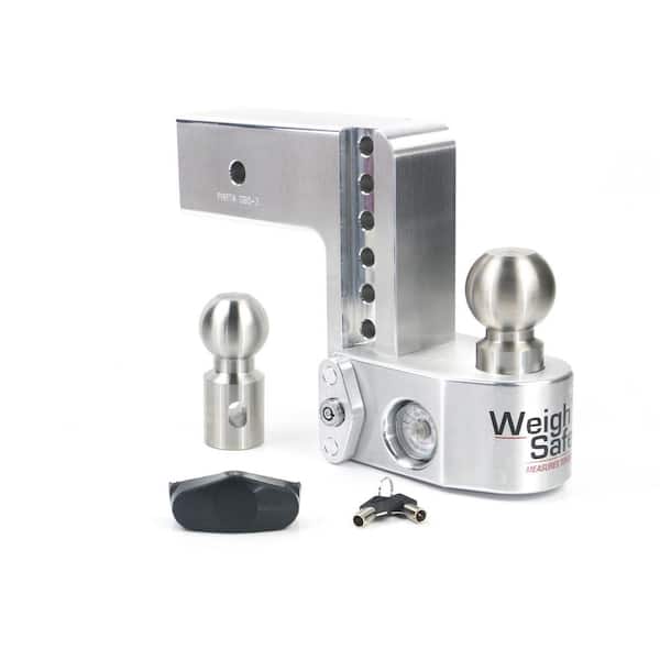 Weigh Safe Aluminum 6" Adjustable Trailer Hitch for 3" Receiver w/ Built in Weight Scale - 21,000 lbs GTW
