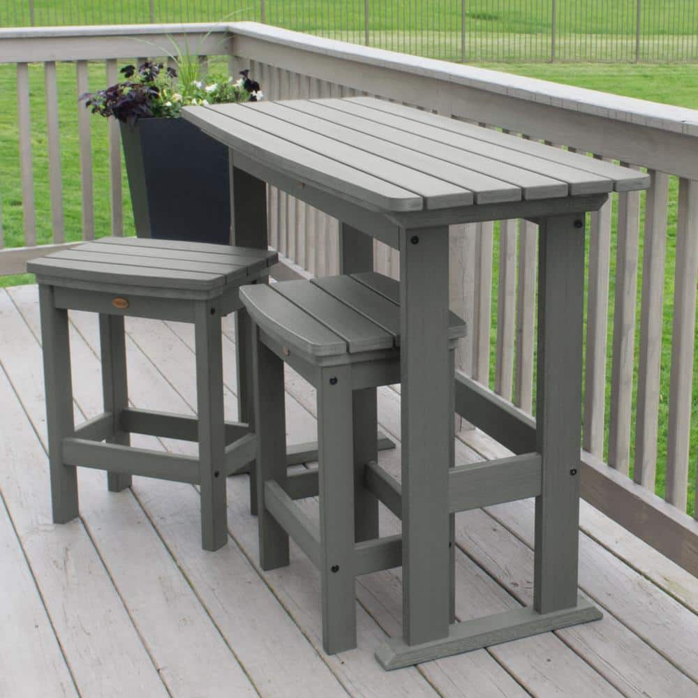 Lehigh Coastal Teak 3-Piece Plastic Bistro Set