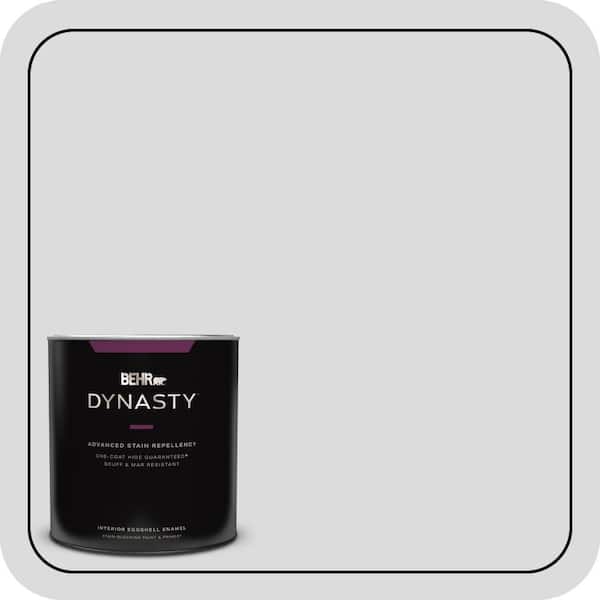 BEHR DYNASTY 1 qt. #N530-1 Pixel White Eggshell Enamel Interior Stain-Blocking Paint & Primer