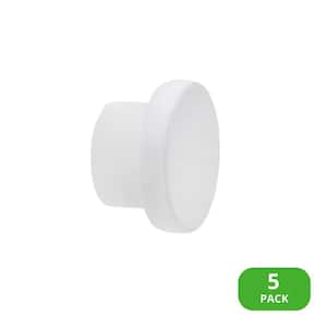 Ethan 1-1/4 in. Matte White Cabinet Knob (5-Pack)