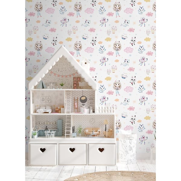 Universal Gabby's Dollhouse Sketch Characters Peel and Stick Wallpaper