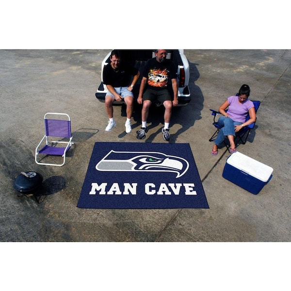 Seattle Seahawks Blue Man Cave 5 ft. x 6 ft. Area Rug
