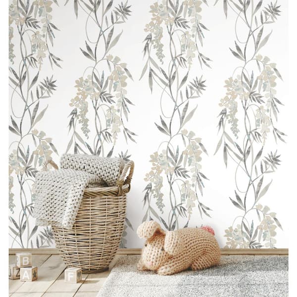 30.75 sq.ft. Nouveaux Wisteria Peel and Stick Wallpaper