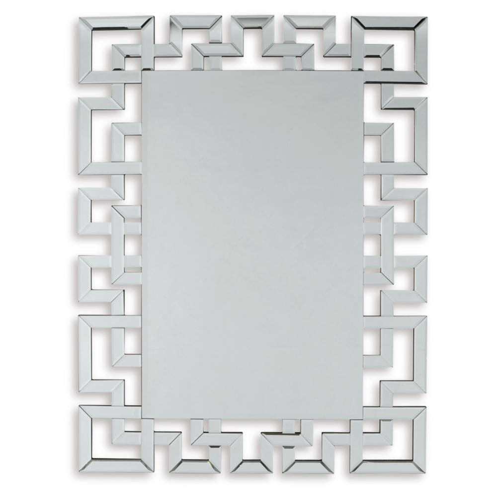 Jasna 36 in. W x 47 in. H Rectangle Glass Silver Framed Accent Mirror price history on PriceWatchPro