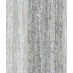WeatheRed Abstract Stripes Wallpaper Charcoal Paper Strippable Roll (Covers 57 sq. ft.)