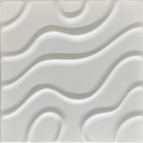 Modern Art White Heron 1.6 ft. x 1.6 ft. Decorative Foam Glue Up Ceiling Tile (384 sq. ft. /case)