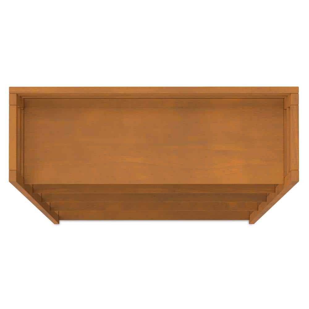 Acadian Solid Wood 63'' Ladder Shelf in Light Golden Brown