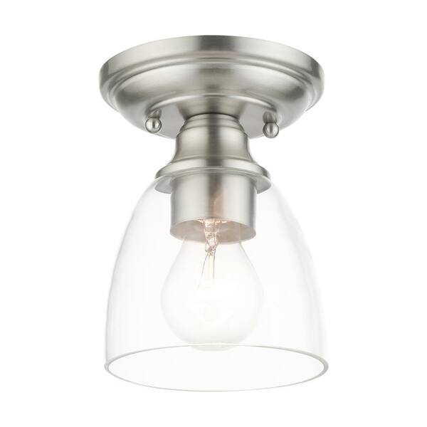 Livex Lighting Montgomery 1 Light Brushed Nickel Flush Mount 46331