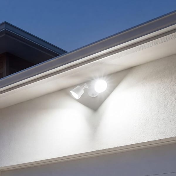 22-Watt equivalent 1900 Lumen White Integrated LED Double Flood Light