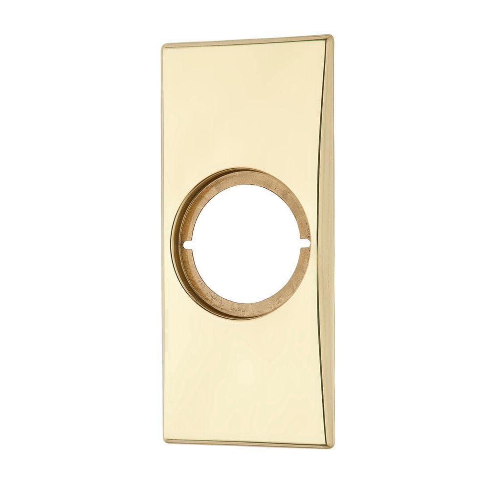 Kwikset Polished Brass Medium Rectangular Rosette 249 3 CP RECT TRIM
