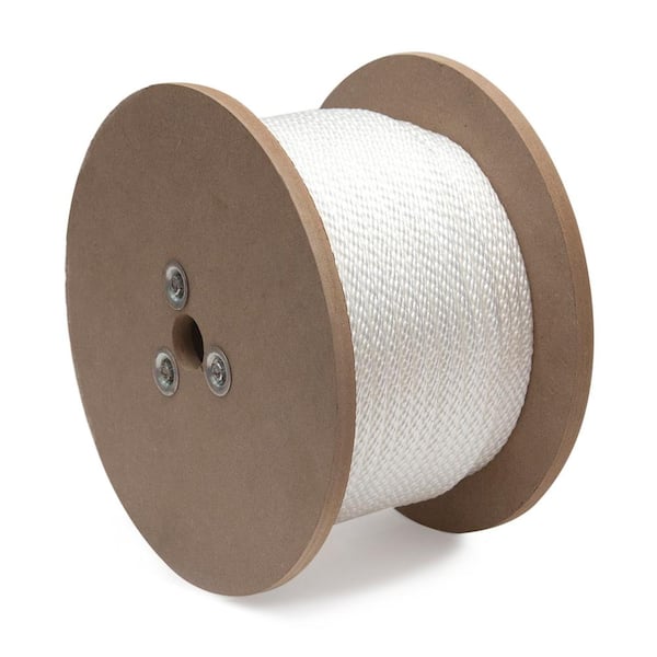 3/8 in. x 400 ft. Nylon Smooth Braid Rope, White