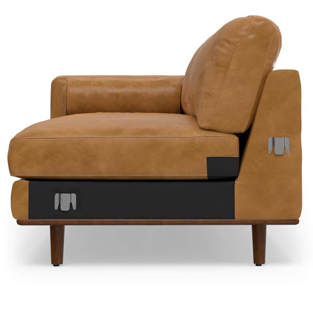 Morrison Sienna Leather Sectional Sofa with Pillow-top Arm