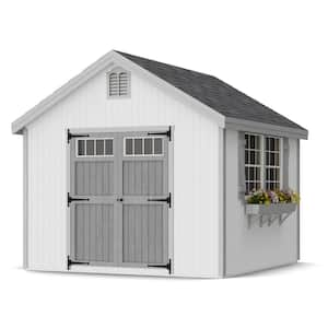 Colonial Williamsburg 10 ft. x 10 ft. Outdoor Wood Storage Shed Precut Kit with Operable Windows (100 sq. ft.)