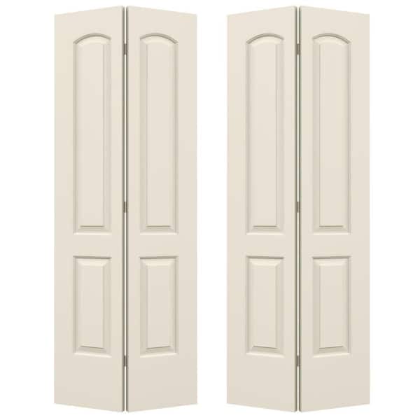 JELD-WEN 36 in. x 80 in. Continental Primed Smooth Molded Composite Closet Bi-Fold Double Door