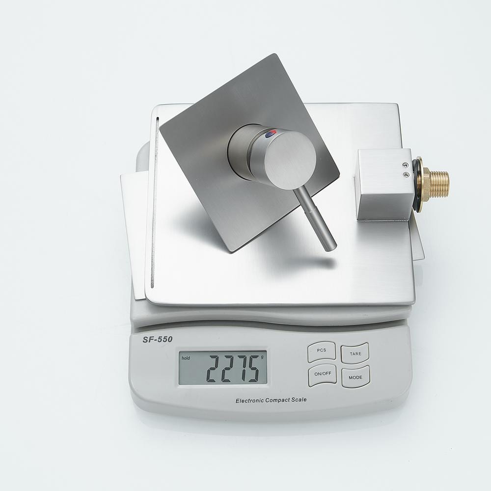 Brushed Nickel Wall-Mount Waterfall Tub Faucet